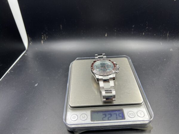 2023 Daytona 126506 Ice Blue Crystal Dial Tungsten shell Case Wrap real platinum  227 grams - Image 3