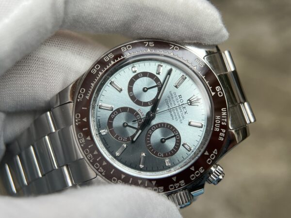2023 Daytona 126506 Ice Blue Crystal Dial Tungsten shell Case Wrap real platinum  227 grams - Image 7