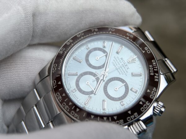 2023 Daytona 126506 Ice Blue Crystal Dial Tungsten shell Case Wrap real platinum  227 grams - Image 8