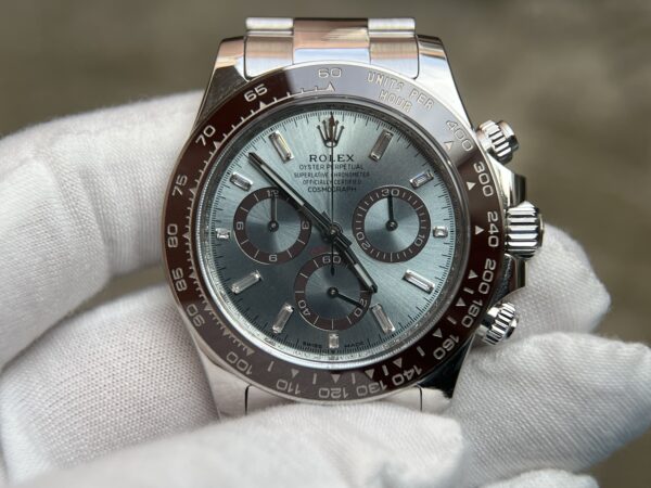 2023 Daytona 126506 Ice Blue Crystal Dial Tungsten shell Case Wrap real platinum  227 grams - Image 10