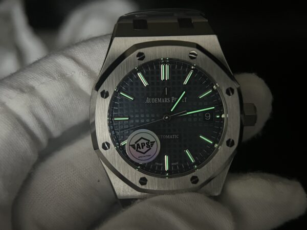 Royal Oak 37mm 15450 SS APSF 1:1 Best Edition Blue Textured Dial on SS Bracelet A3120 - Image 10