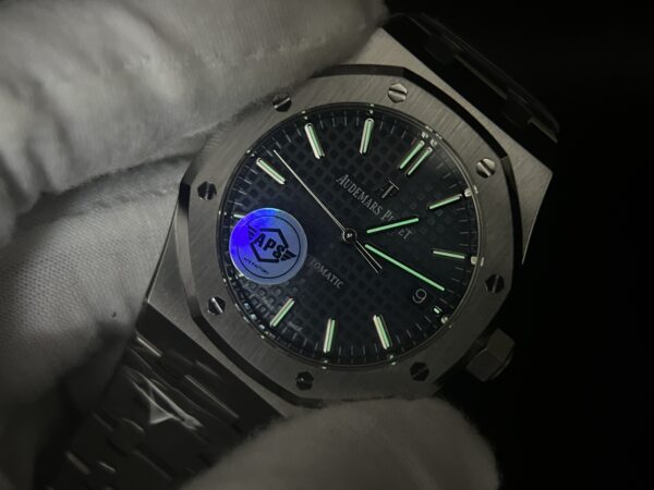 Royal Oak 37mm 15450 SS APSF 1:1 Best Edition Blue Textured Dial on SS Bracelet A3120 - Image 11