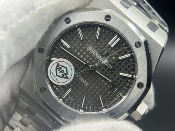 Royal Oak 37mm 15450 SS APSF 1:1 Best Edition Gray Textured Dial on SS Bracelet A3120