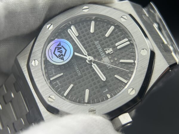 Royal Oak 37mm 15450 SS APSF 1:1 Best Edition Gray Textured Dial on SS Bracelet A3120 - Image 5