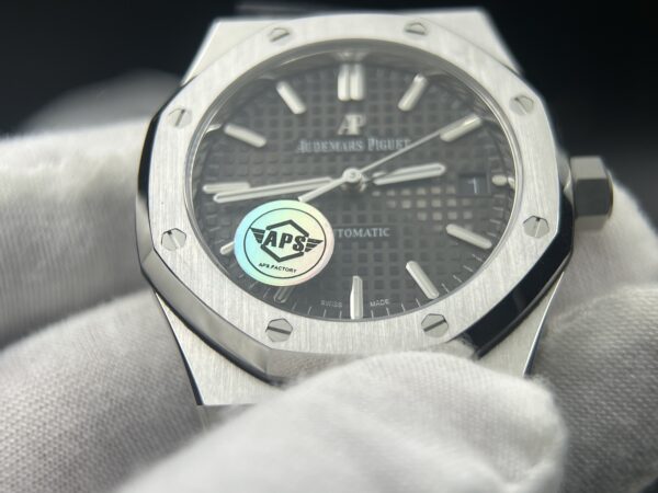 Royal Oak 37mm 15450 SS APSF 1:1 Best Edition Gray Textured Dial on SS Bracelet A3120 - Image 6