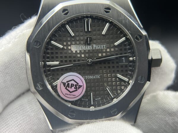 Royal Oak 37mm 15450 SS APSF 1:1 Best Edition Gray Textured Dial on SS Bracelet A3120 - Image 7