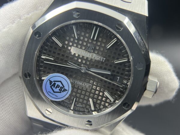 Royal Oak 37mm 15450 SS APSF 1:1 Best Edition Gray Textured Dial on SS Bracelet A3120 - Image 8