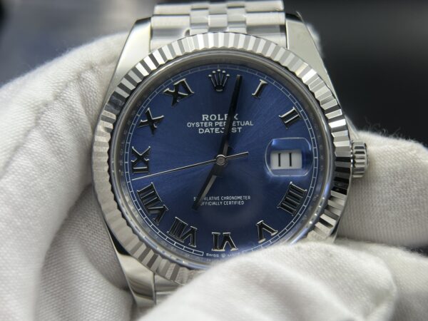 DateJust 41 126334 Clean 1:1 Best Edition 904L Steel Blue Roman Dial on Jubilee Bracelet VR3235 - Image 2