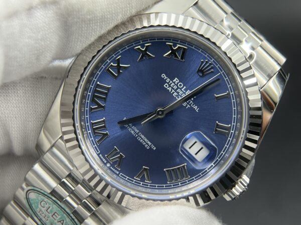 DateJust 41 126334 Clean 1:1 Best Edition 904L Steel Blue Roman Dial on Jubilee Bracelet VR3235