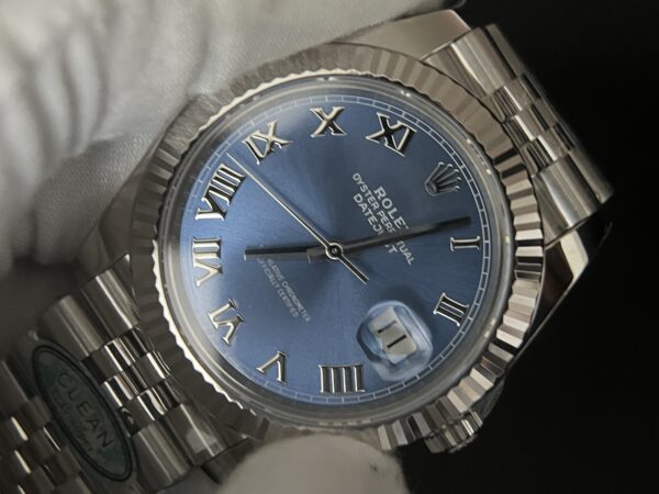 DateJust 41 126334 Clean 1:1 Best Edition 904L Steel Blue Roman Dial on Jubilee Bracelet VR3235 - Image 11