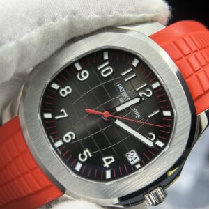 Aquanaut 5167 SS 3KF Best Edition Singapore on Red Second Hand on Red Rubber Strap A324Super Clone V2