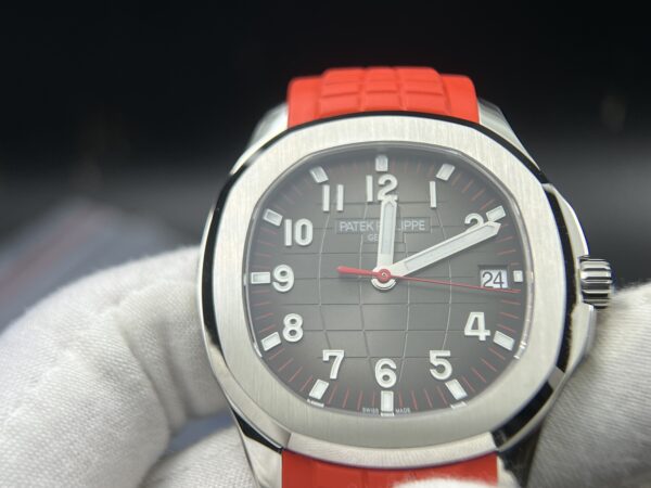 Aquanaut 5167 SS 3KF Best Edition Singapore on Red Second Hand on Red Rubber Strap A324Super Clone V2 - Image 7