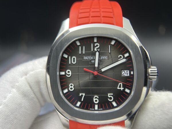 Aquanaut 5167 SS 3KF Best Edition Singapore on Red Second Hand on Red Rubber Strap A324Super Clone V2 - Image 8