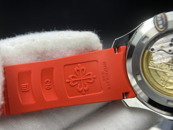 Aquanaut 5167 SS 3KF Best Edition Singapore on Red Second Hand on Red Rubber Strap A324Super Clone V2 - Image 16
