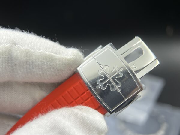 Aquanaut 5167 SS 3KF Best Edition Singapore on Red Second Hand on Red Rubber Strap A324Super Clone V2 - Image 18