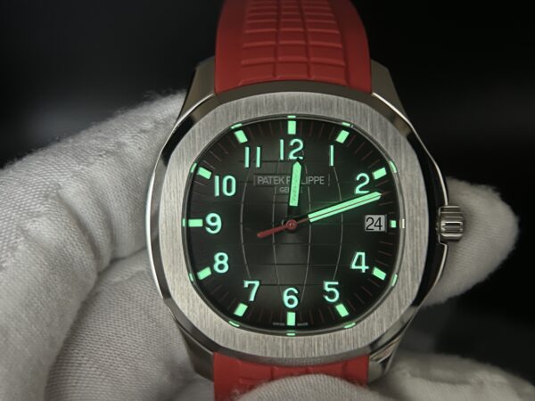 Aquanaut 5167 SS 3KF Best Edition Singapore on Red Second Hand on Red Rubber Strap A324Super Clone V2 - Image 9