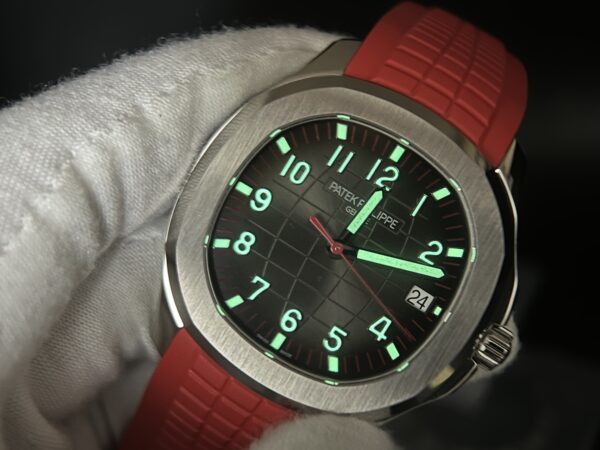 Aquanaut 5167 SS 3KF Best Edition Singapore on Red Second Hand on Red Rubber Strap A324Super Clone V2 - Image 10
