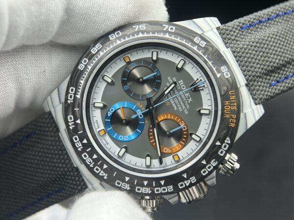Daytona DIW Carbon  1:1 Best Edition grey Dial on Black Nylon Strap SA4130