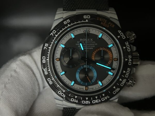 Daytona DIW Carbon  1:1 Best Edition grey Dial on Black Nylon Strap SA4130 - Image 9