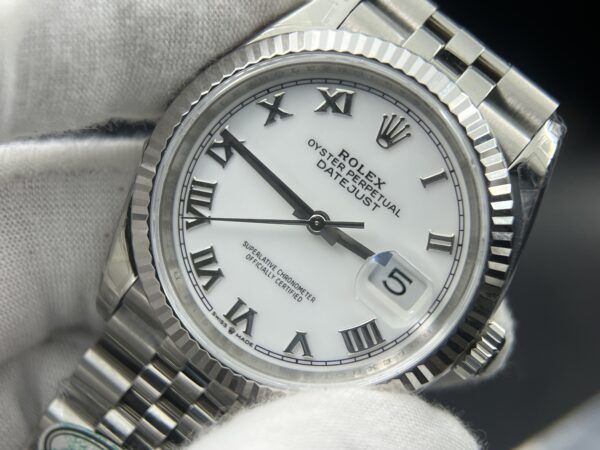 DateJust 36 SS 126234 VSF 1:1 Best Edition 904L Steel White Roman Dial on Jubilee Bracelet VS3235 - Image 2