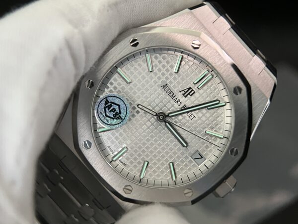 Royal Oak 41mm 15500 SS  1:1 Upgrade Dial and Calendar wheel crystal glass (Based on APS) - Image 12