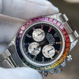 Daytona 116599RBOW Rainbow Bezel Tungsten shell Case Wrap real platinum 230 grams