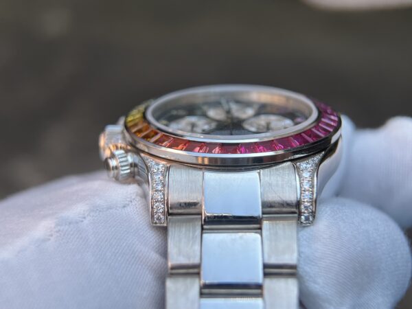 Daytona 116599RBOW Rainbow Bezel Tungsten shell Case Wrap real platinum 230 grams - Image 13
