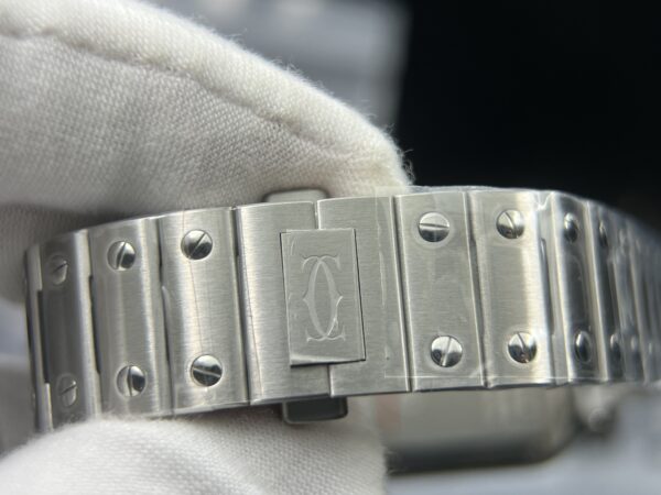 Santos de Cartier XL 35mm SS BVF 1:1 Best Edition White Dial on SS Bracelet MIYOTA 9015 - Image 14