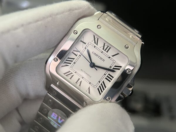 Santos de Cartier XL 35mm SS BVF 1:1 Best Edition White Dial on SS Bracelet MIYOTA 9015 - Image 17