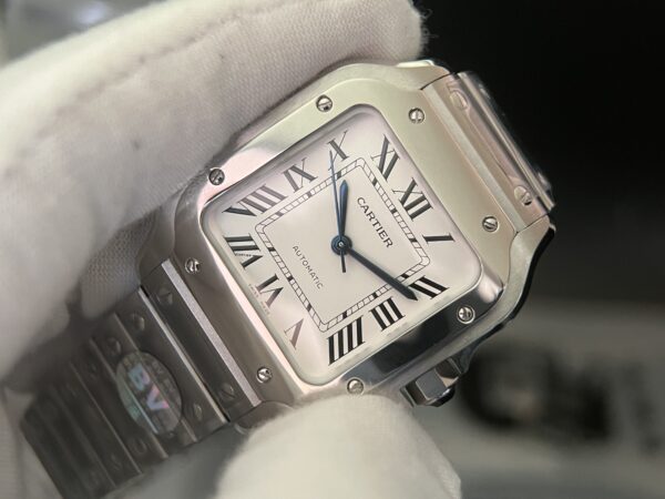 Santos de Cartier XL 35mm SS BVF 1:1 Best Edition White Dial on SS Bracelet MIYOTA 9015 - Image 18