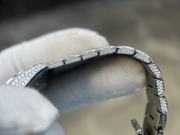 Cartier Santos XL with Stainless Steel and Full Moissanites over 3000 Moissanites - Image 20