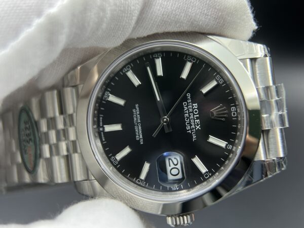 DateJust 41 126334 Clean 1:1 Best Edition 904L Steel Black Dial on Jubilee Bracelet and Oyster Bracelet VR3235 - Image 5
