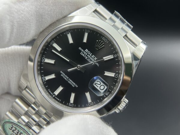 DateJust 41 126334 Clean 1:1 Best Edition 904L Steel Black Dial on Jubilee Bracelet and Oyster Bracelet VR3235 - Image 9