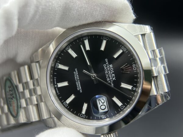 DateJust 41 126334 Clean 1:1 Best Edition 904L Steel Black Dial on Jubilee Bracelet and Oyster Bracelet VR3235 - Image 10