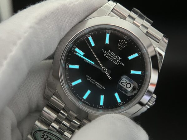 DateJust 41 126334 Clean 1:1 Best Edition 904L Steel Black Dial on Jubilee Bracelet and Oyster Bracelet VR3235 - Image 15