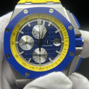 Royal Oak Offshore 44mm SS Blue Ceramic Bezel RSF Best Edition Blue/Yellow Dial on Rubber Strap A3126