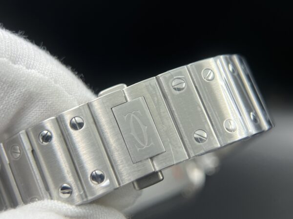 Santos de Cartier XL 35mm SS BVF 1:1 Best Edition Green Dial on SS Bracelet MIYOTA 9015 - Image 14