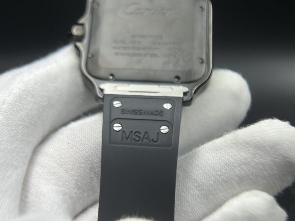 Santos de Cartier 40mm BVF 1:1 Best Edition PVD Black Dial on Black Rubber Strap MIYOTA 9015 - Image 15