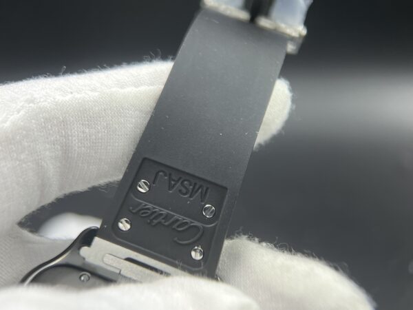Santos de Cartier 40mm BVF 1:1 Best Edition PVD Black Dial on Black Rubber Strap MIYOTA 9015 - Image 16