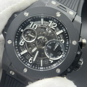 Hublot Big Bang Unico Ceramic BBF 1:1 Best Edition Black Skeleton Dial on Black Rubber Strap A1280