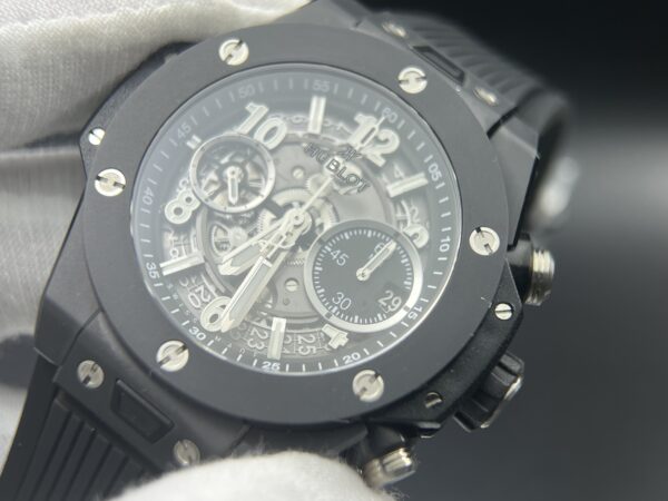 Hublot Big Bang Unico Ceramic BBF 1:1 Best Edition Black Skeleton Dial on Black Rubber Strap A1280 - Image 6