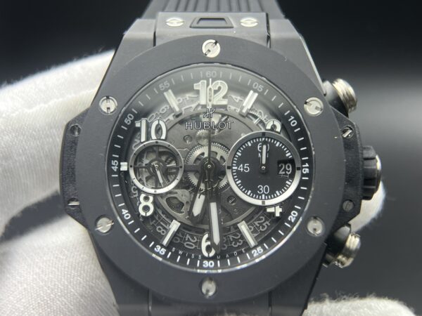 Hublot Big Bang Unico Ceramic BBF 1:1 Best Edition Black Skeleton Dial on Black Rubber Strap A1280 - Image 8