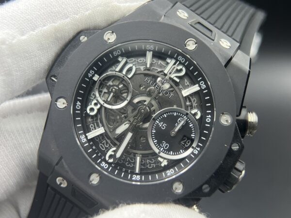Hublot Big Bang Unico Ceramic BBF 1:1 Best Edition Black Skeleton Dial on Black Rubber Strap A1280 - Image 9