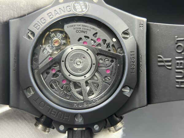 Hublot Big Bang Unico Ceramic BBF 1:1 Best Edition Black Skeleton Dial on Black Rubber Strap A1280 - Image 12