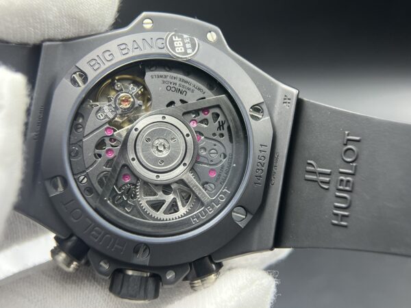 Hublot Big Bang Unico Ceramic BBF 1:1 Best Edition Black Skeleton Dial on Black Rubber Strap A1280 - Image 14