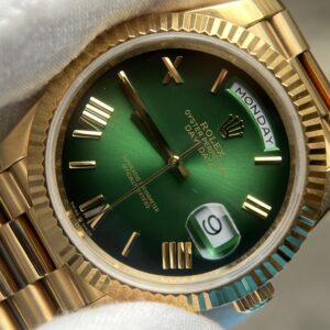 DayDate 228238 40mm QF 1:1  Green Gradient Dial Markers wrap 18K  gold(heavy version)