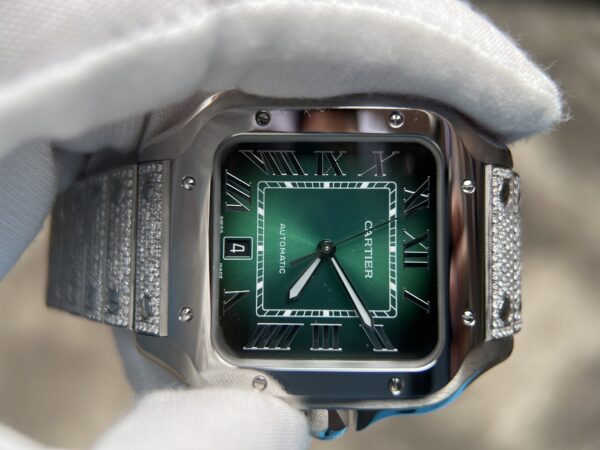 Santos de Cartier Full Lab diamonds bracelect 2000 diamonds - Image 16