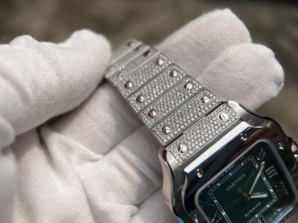 Santos de Cartier Full Lab diamonds bracelect 2000 diamonds - Image 9