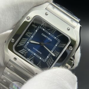 Santos de Cartier XL 35mm SS BVF 1:1 Best Edition Blue Dial on SS Bracelet MIYOTA 9015