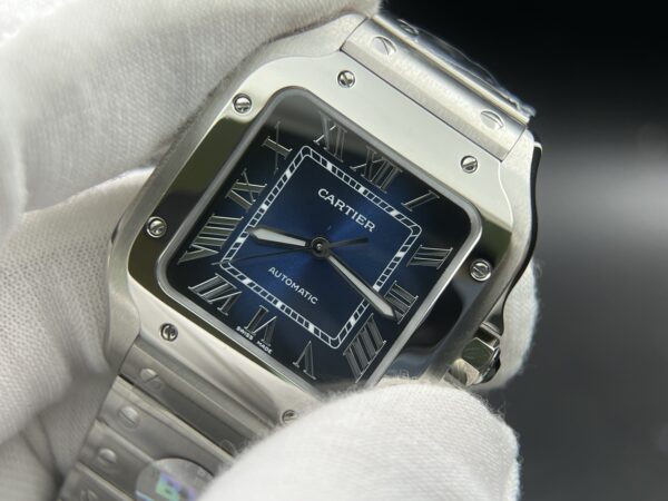 Santos de Cartier XL 35mm SS BVF 1:1 Best Edition Blue Dial on SS Bracelet MIYOTA 9015